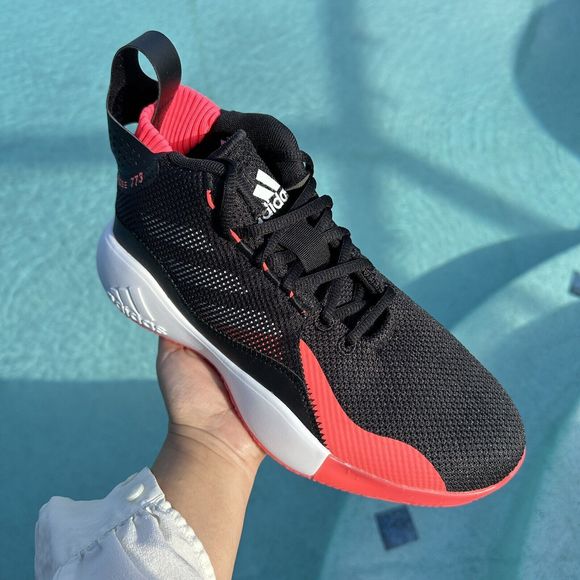 MEN\'S adidas D Rose 773 Black Signal Pink Basketball Shoes FW8663 main image 11